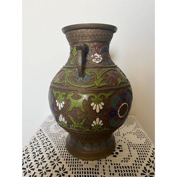 Vintage Japanese Champleve’ Vase - Picture 2 of 5